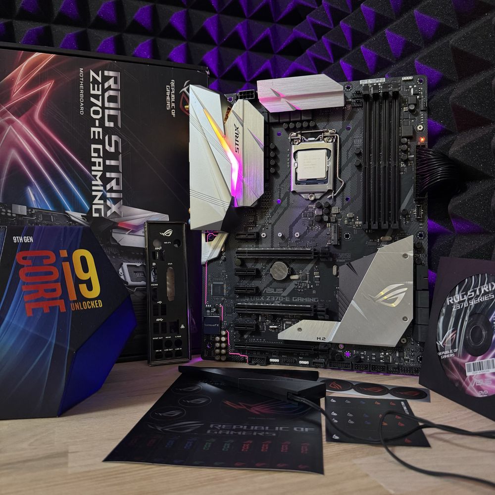 Топ комплект Core i9, Asus Rog Strix Z370 WiFi