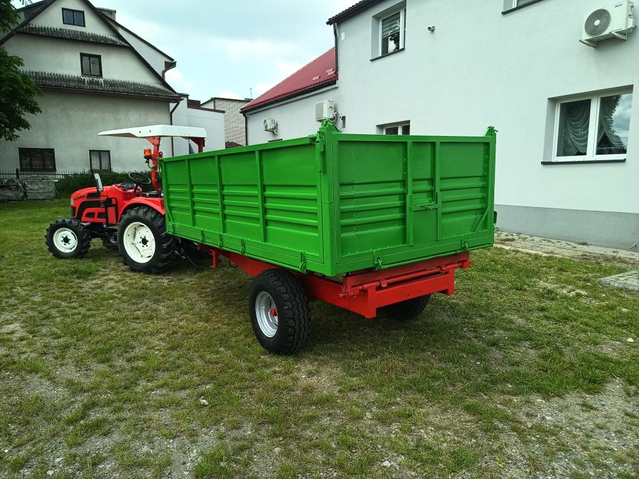 Przyczepa wywrotka jednoosiowa 3 strony