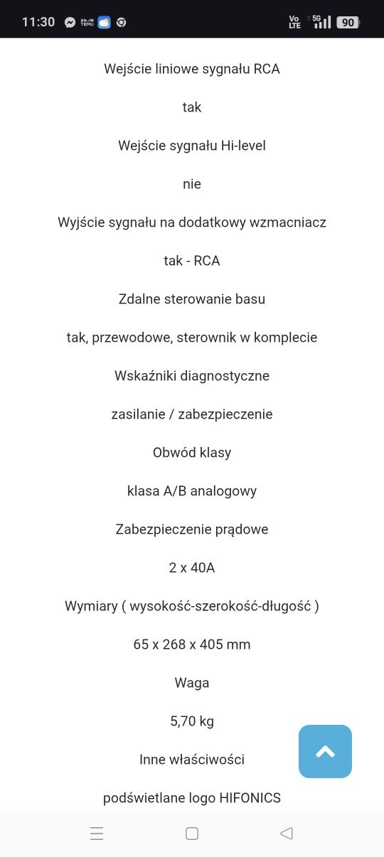 Wzmacniacz uszkodzony hifonics vulcan vxi 6404 pilot