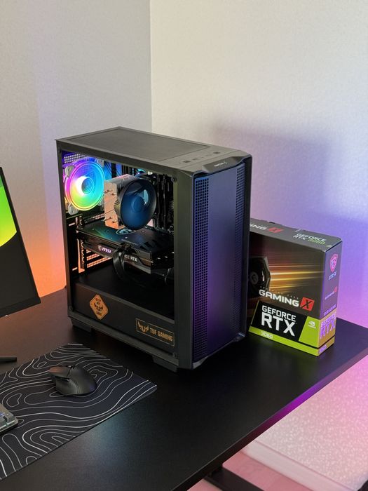 ПК 12GB RTX 3060 32Gb DDR4 6 ЯДЕР 2 SSD БП 650w (игровой компьютер)