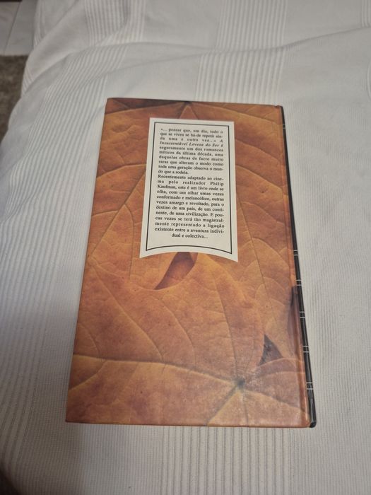 Livro "A Insustentável Leveza do Ser"