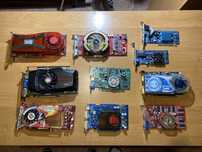 Karty graficzne retro stare karty graficzne PCIE AGP