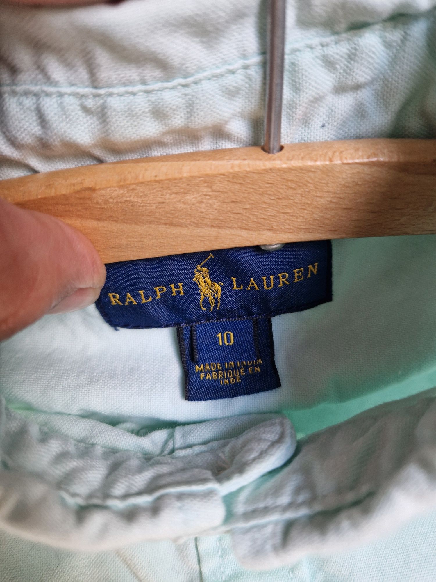 Piękna miętowa koszula Ralph Lauren r 140 ombre