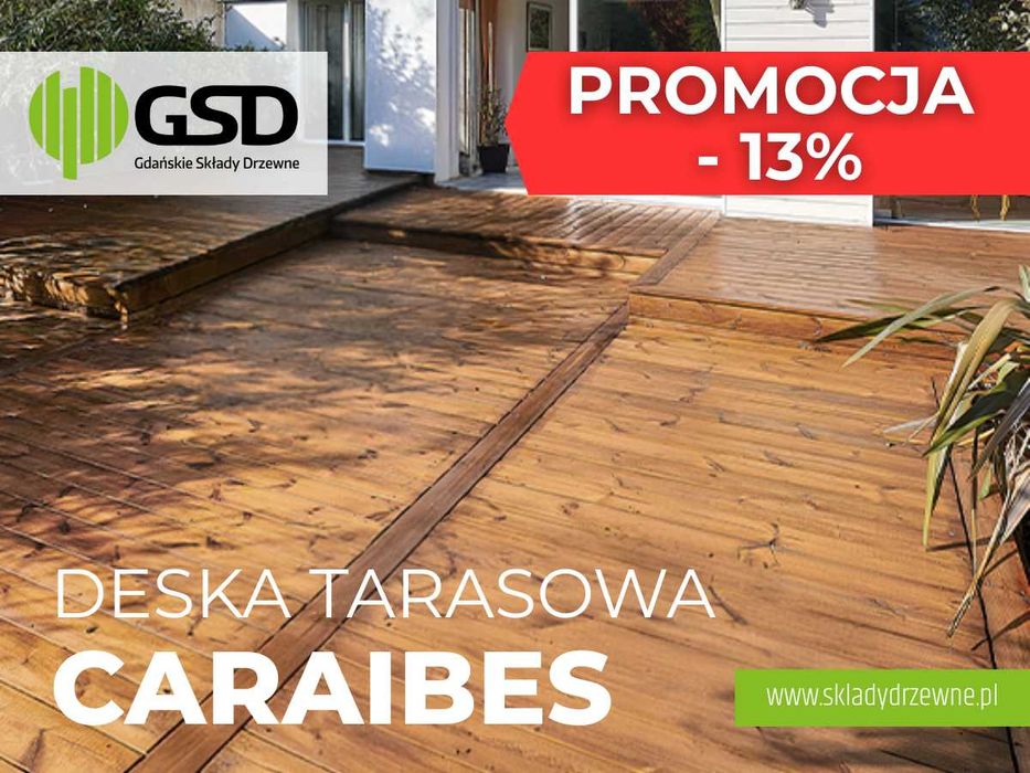 Deska tarasowa Impregnowana Caraibes 28 x 120 x 4000