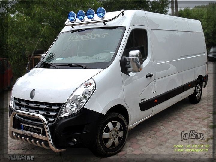Козырек над лобовым стеклом для Renault Master 2010+ Кенгурятник Хром