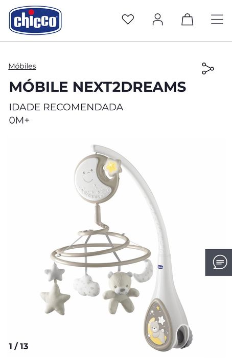 Chicco mobile de berço Next2Dreams