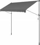 Markiza NA BALKON TARAS SZARA 120x350 cm Osłona Parasol ogrodowy