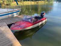Motorówka Cameo 400 silnik Yamaha 80 2T przyczepka Niewiadów motorowa