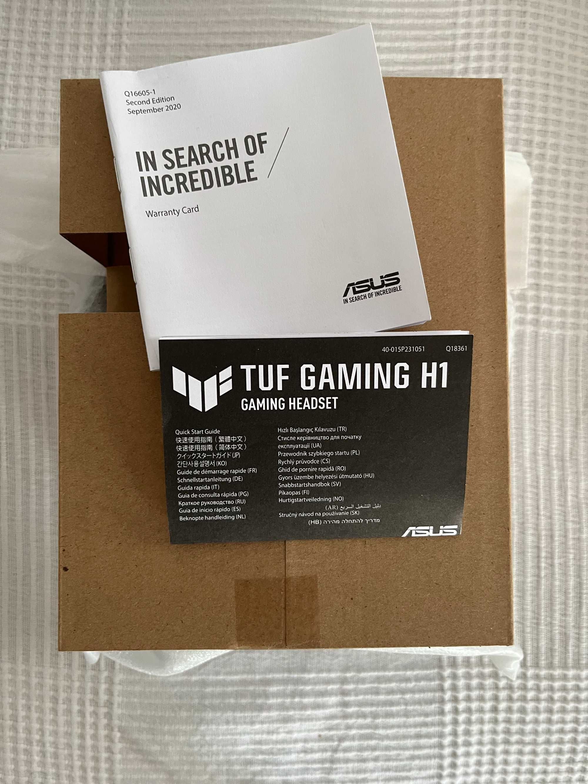 Auscultadores / Fones Gaming Asus TUF H1 (NOVOS!)