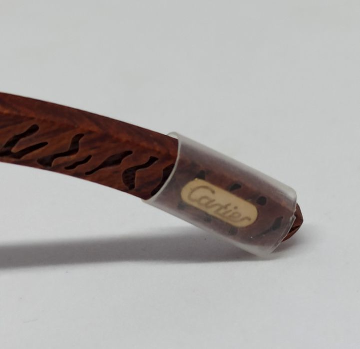 Cartier очки унисекс имиждевые оправа серебр метал дужки дерево