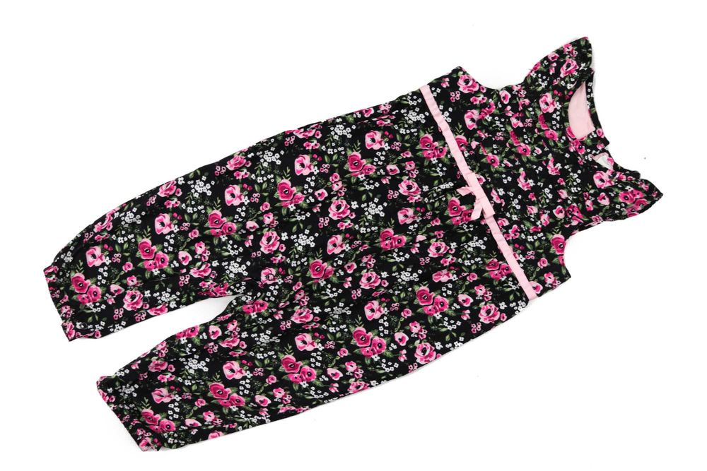 H&M kombinezon lejący lekki kwiatowa łączka 80 cm