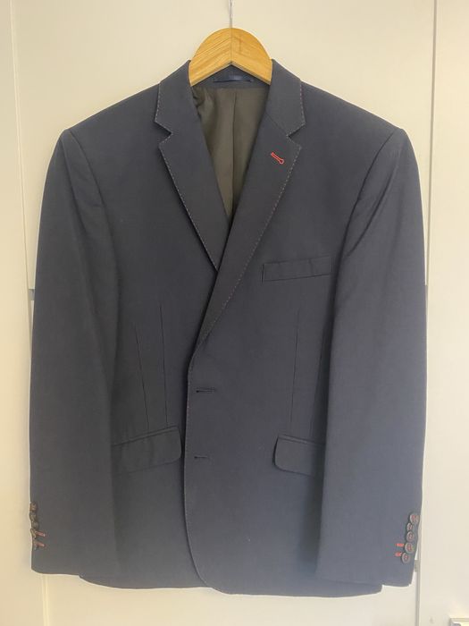 Marynarka szyta na miarę rozmiar 164/96 kolor granatowy