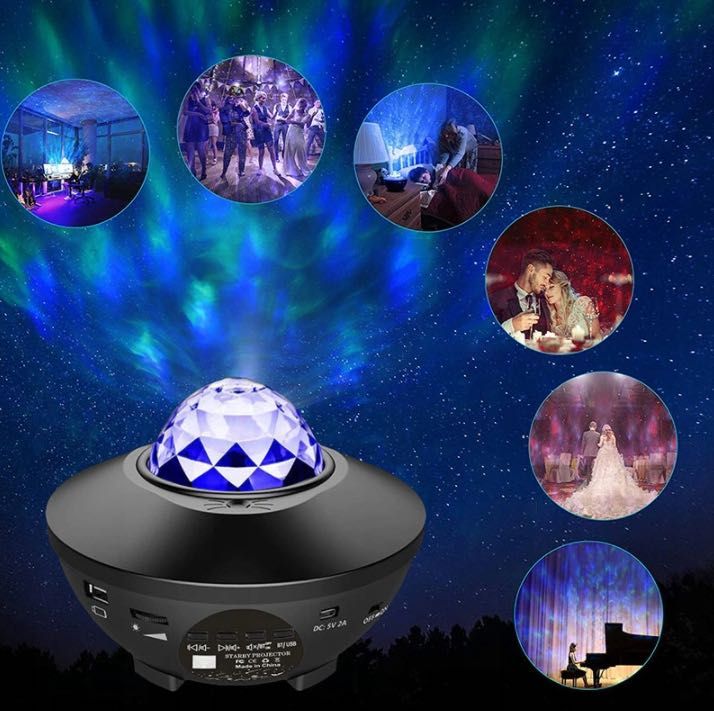 Lampka Nocna LED Projektor Gwiazd Nieba 4x GRATIS na PREZENT Święta
