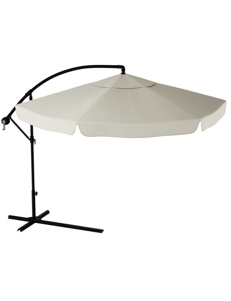 Duży Parasol Ogrodowy Na Wysięgniku Składany 350cm Pokrowiec Granatowy