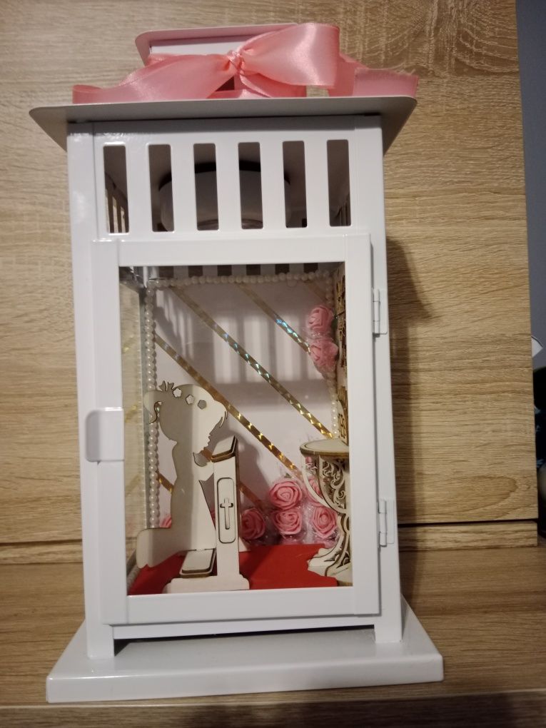 Lampion komunijny dla dziewczynki