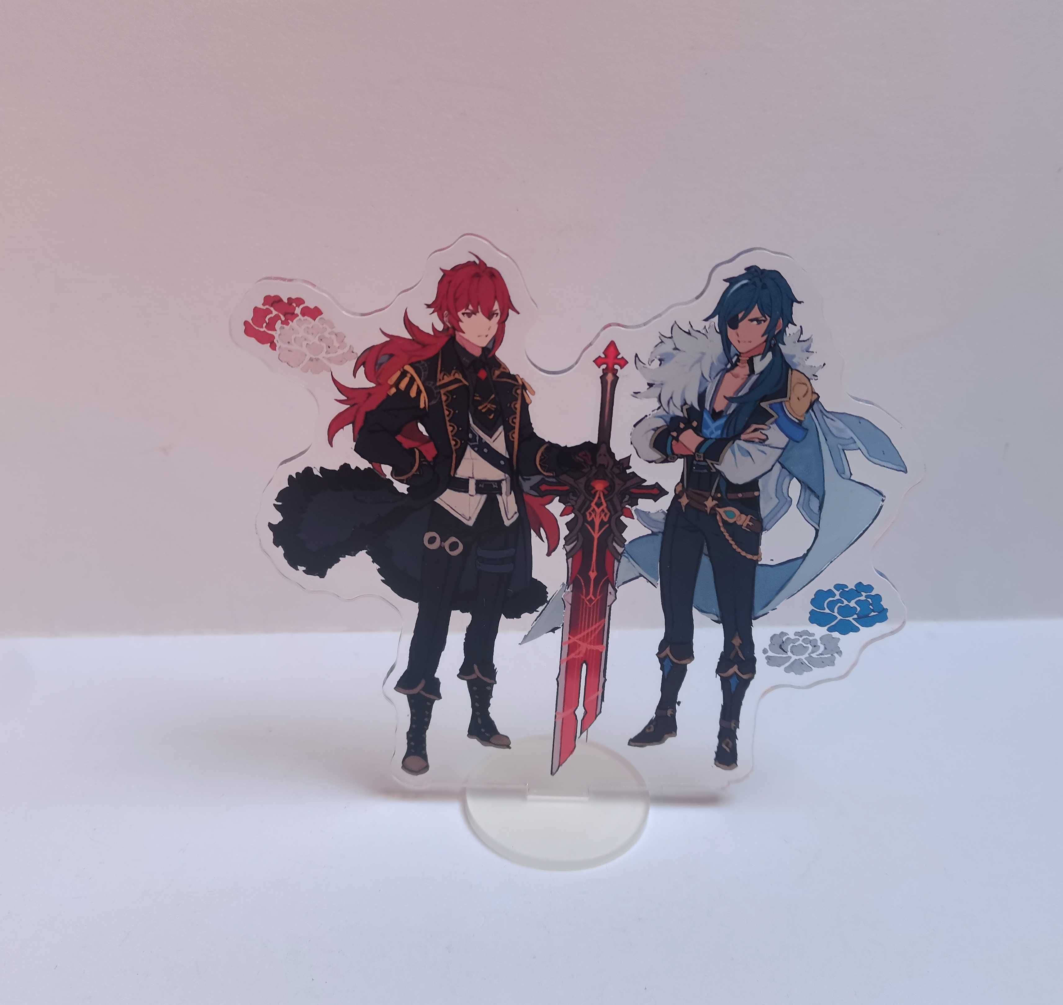 Figurka akrylowa 2D: Diluc i Kaeya (gra anime Genshin Impact)