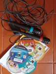 Playstation 2 com comandos do Buzz e microfones Singstar + jogos