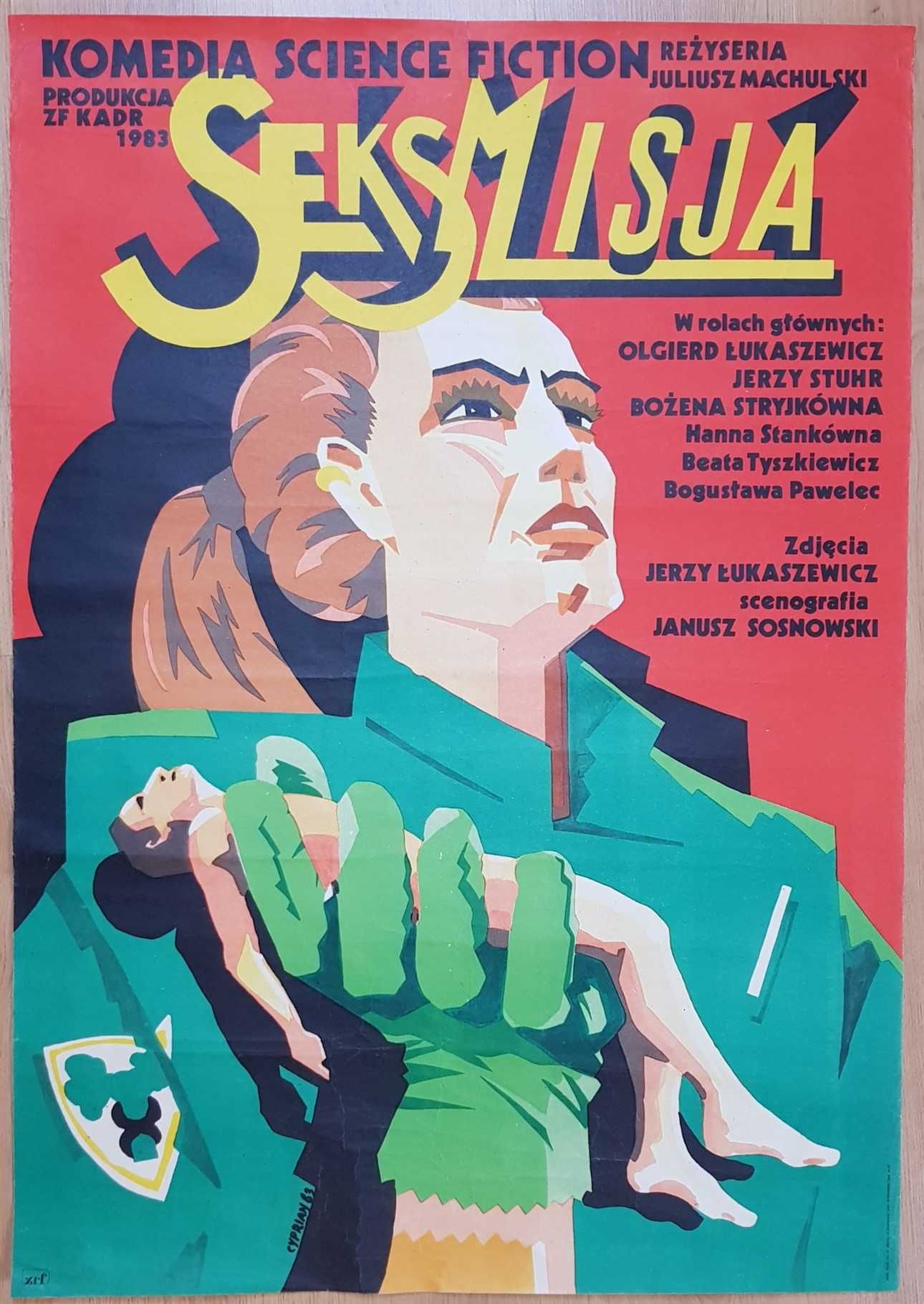 SEKSMISJA Oryginał Plakat filmowy 1983, Kościelniak, 100x70cm Rare