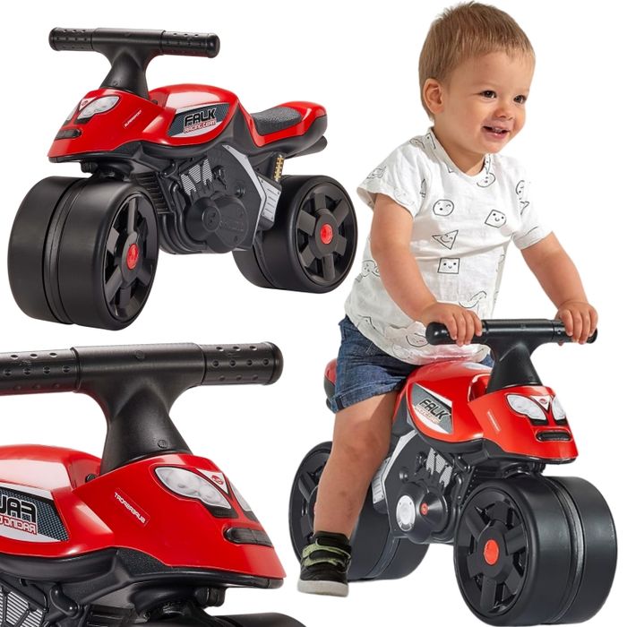 Jeździk Racing Czerwony Szerokie Koła 1+ FALK