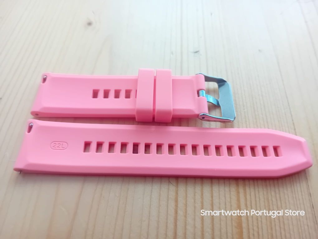 Bracelete 22mm em silicone, WATCH GT (Nova) Rosa