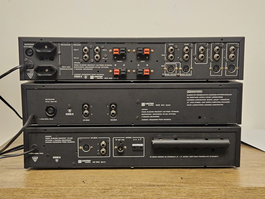 Unitra Diora WS-442 + MDS-442 + AS-642  komplet wieża, sprawna, Dolby