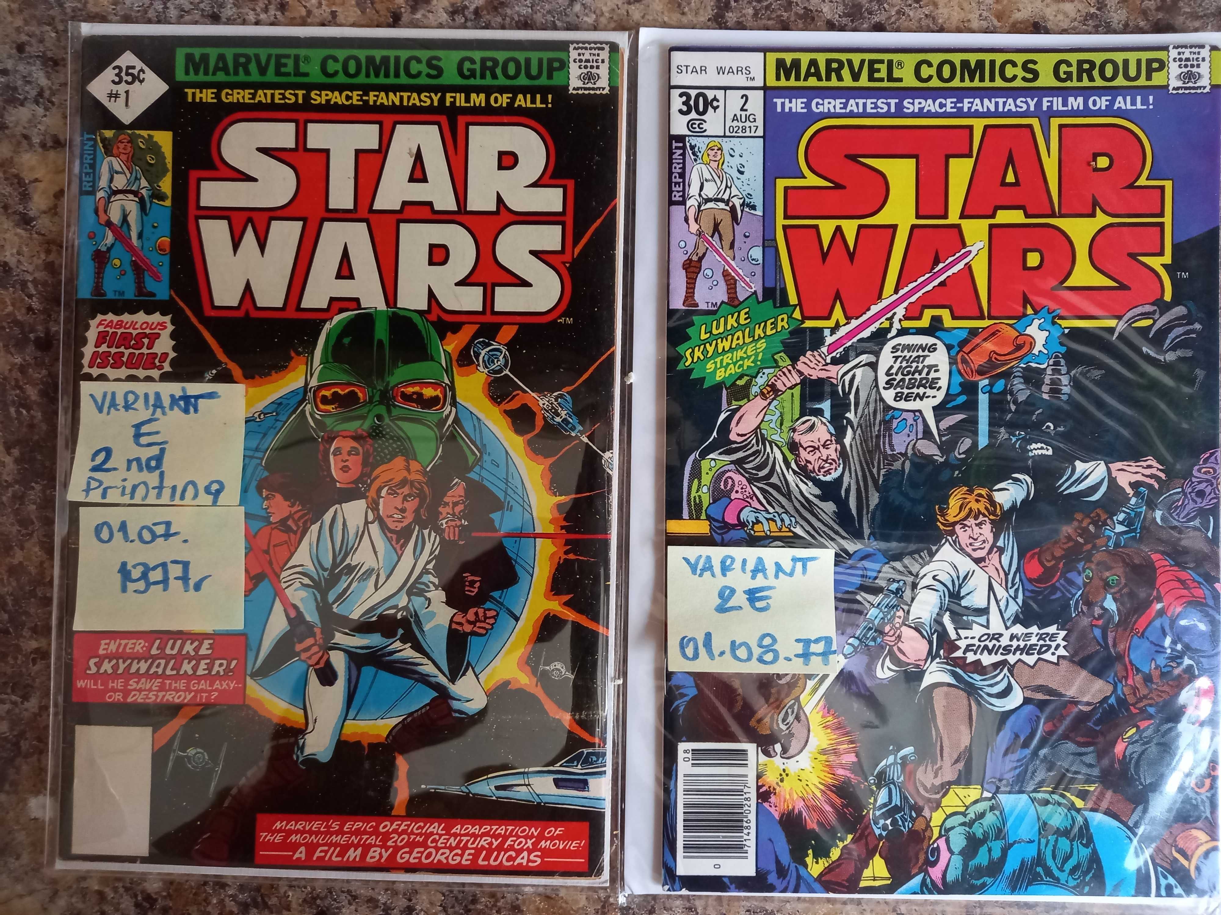 STAR WARS   # 1 - 6  z 1977r  oryginalne komiksy Marvel Comics USA