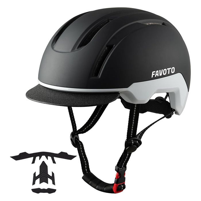 Kask rowerowy miejski L 57-61 cm z daszkiem