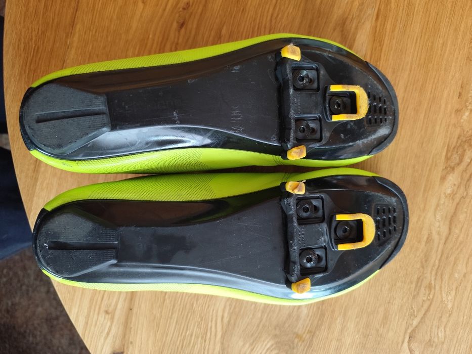 Buty szosowe Shimano SH-RC100 żółte roz.48 + bloki