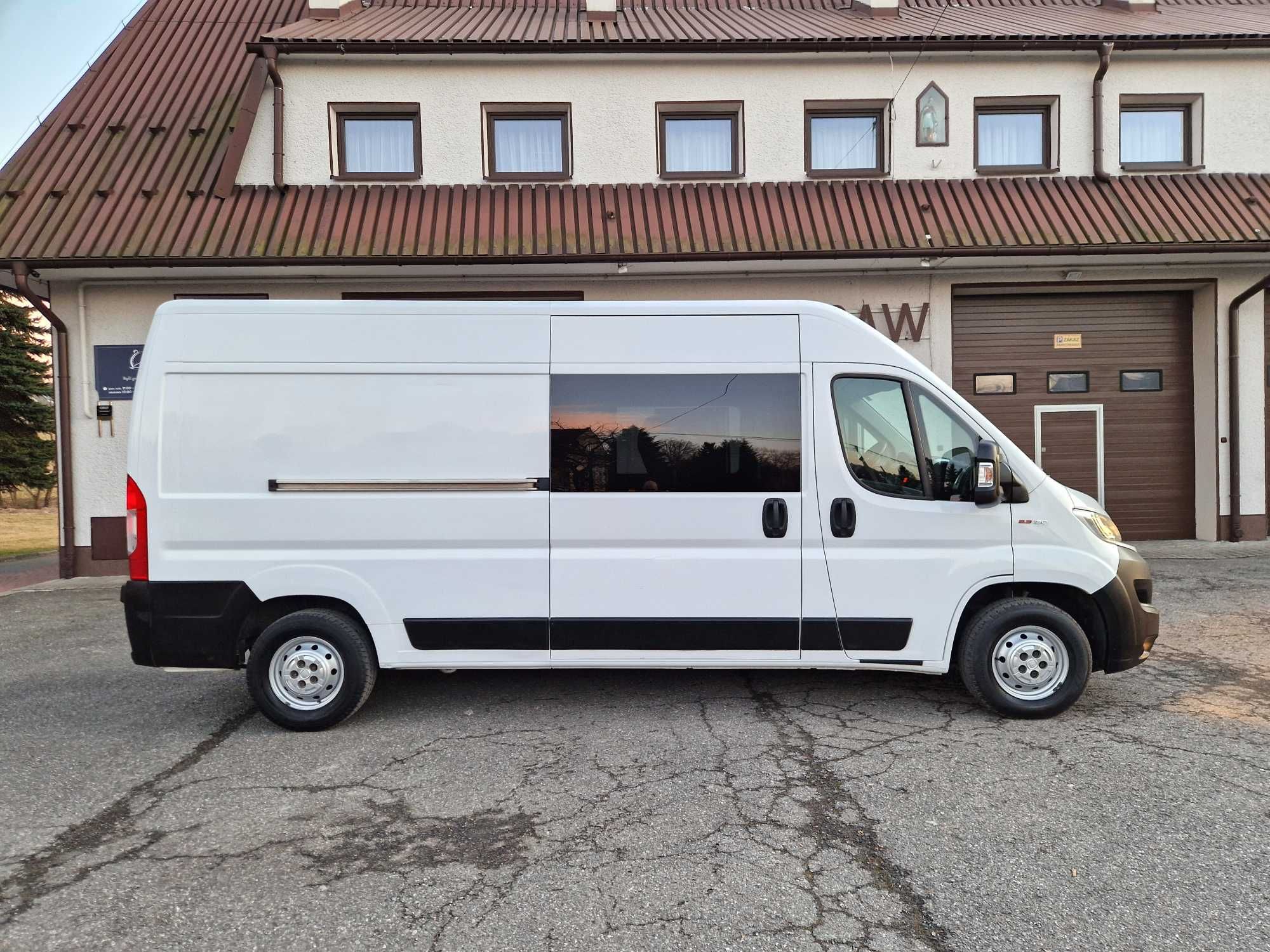 Fiat Ducato Furgon 6 Osób L3H2 Brygadówka Krajowy 1 Wł Hak F-Vat 23%