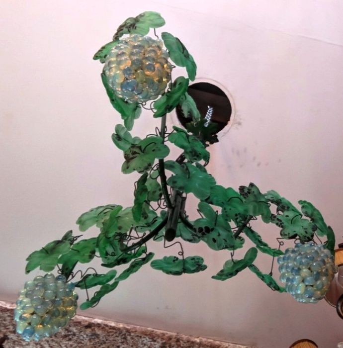 Candeeiro Vidro Murano Cachos Uva