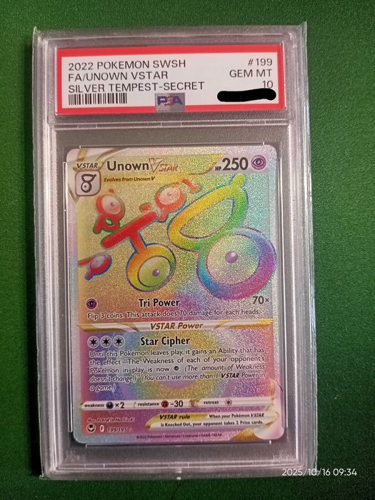 Pokemon PSA 10 Karty Koraidion Miraidion Unown Gardevoir Ledian