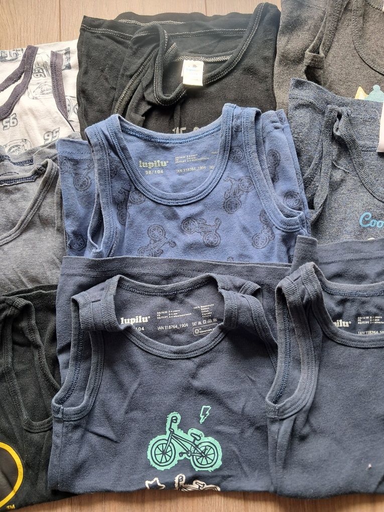 9x koszulki bez rękawów lidl h&M 98/104. Stan bardzo dobry. Normalne ś