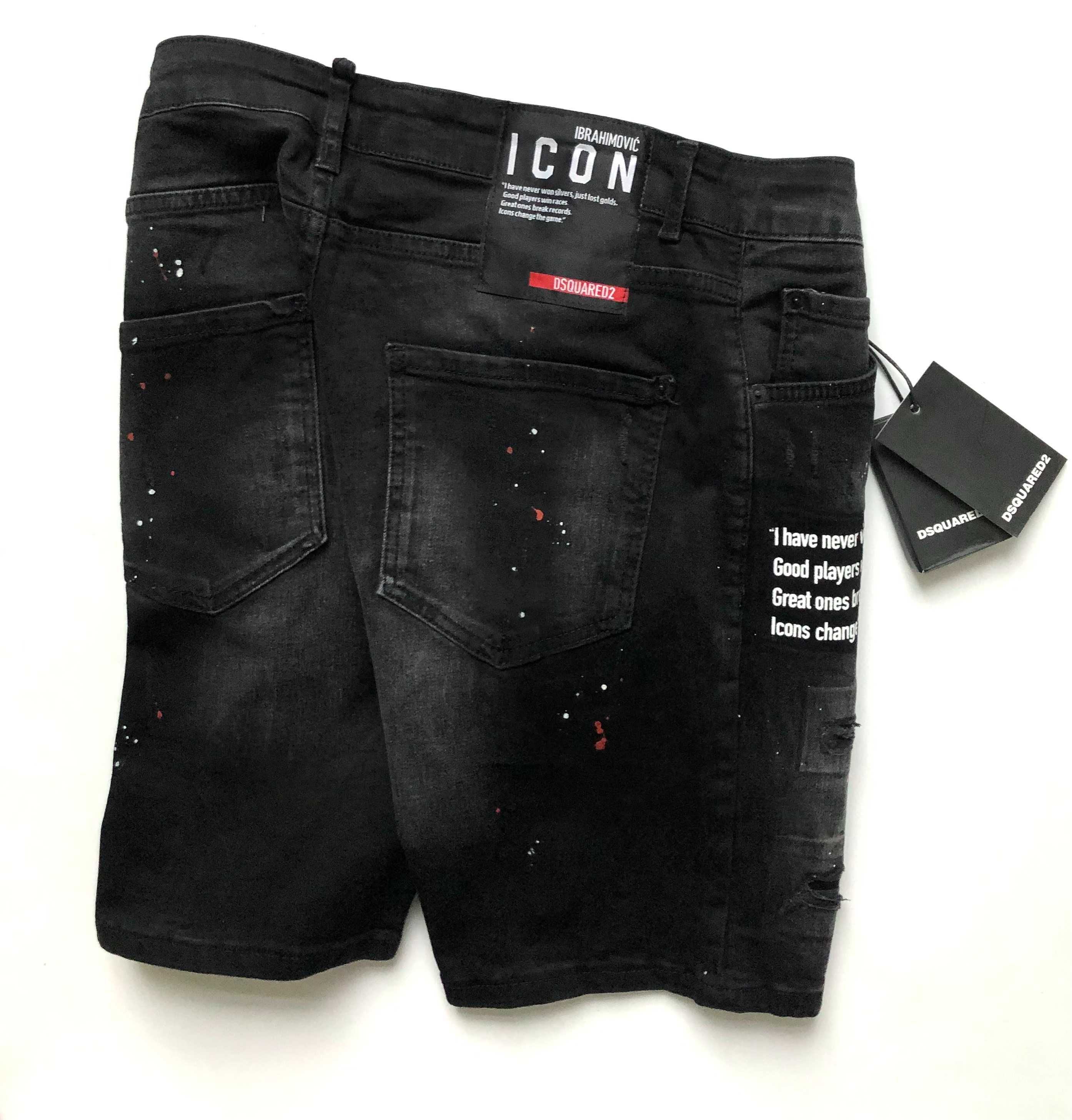 Dsquared Icon Ibrahimovic szorty jeans spodenki WYPRZEDAŻ! S L XL