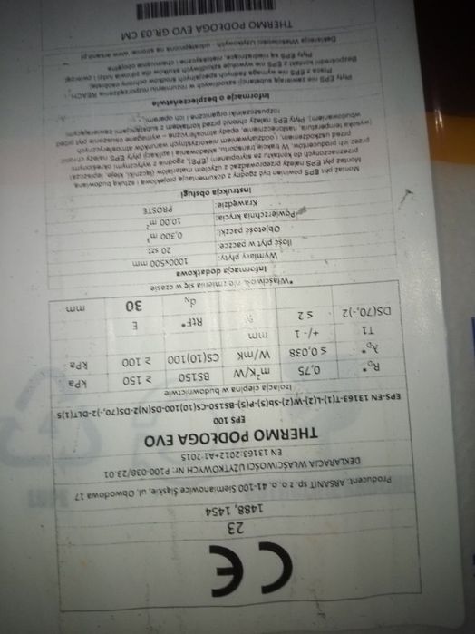 Styropian na podłogówkę/ elewację