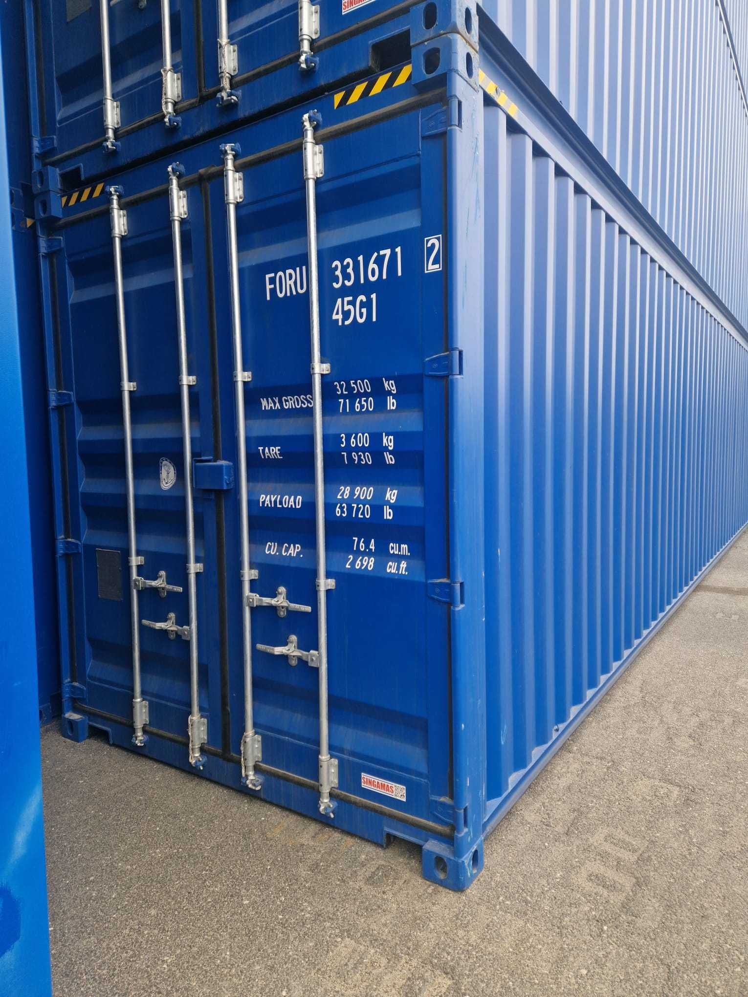 kontener morski oceaniczny magazynowy  40 20 6m 12m ONE WAY