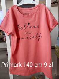 Koralowa koszulka Primark 140 cm