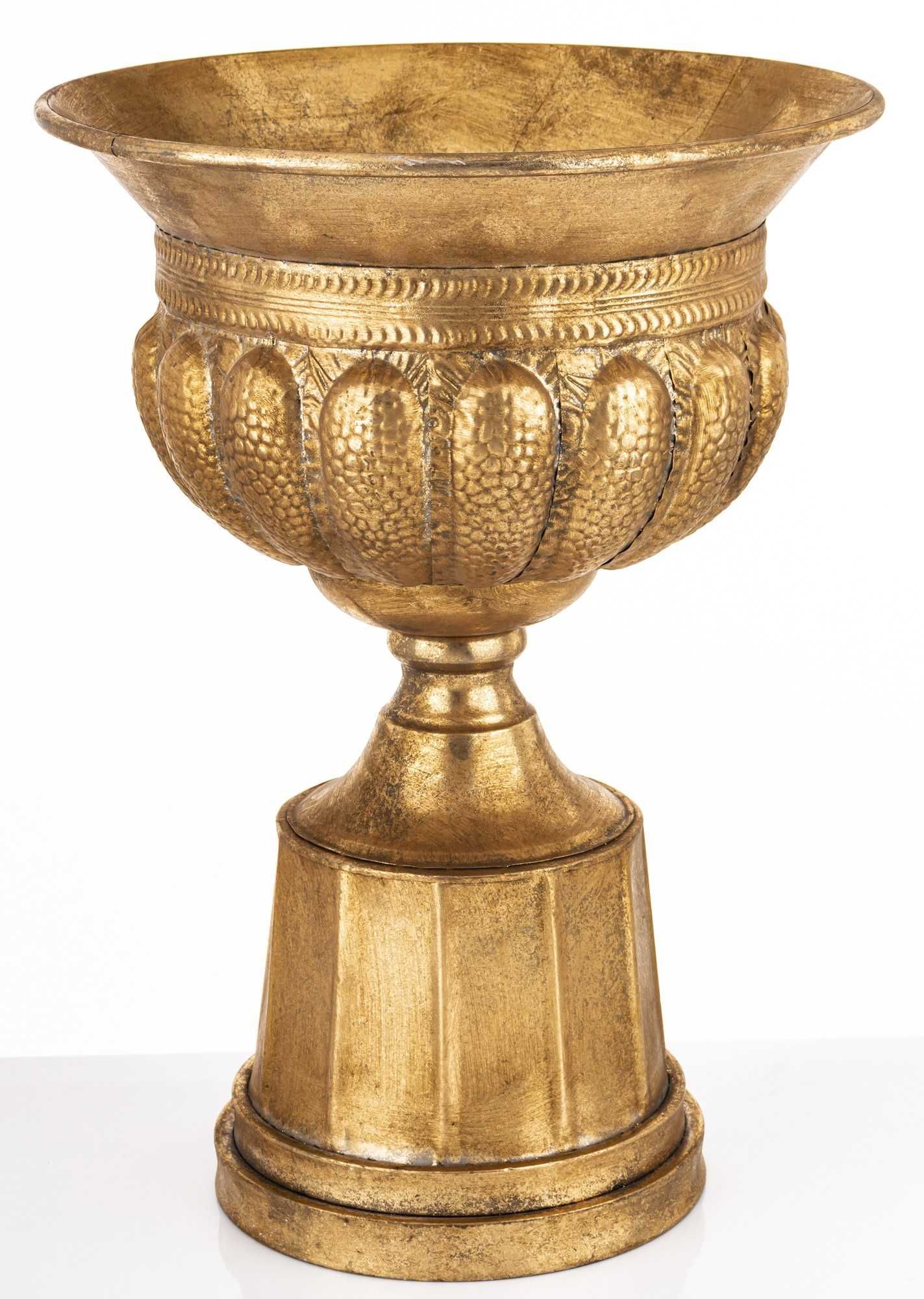 Wazon Osłonka Doniczka Metalowa Antyczna Puchar Kielich 57 cm. 175640