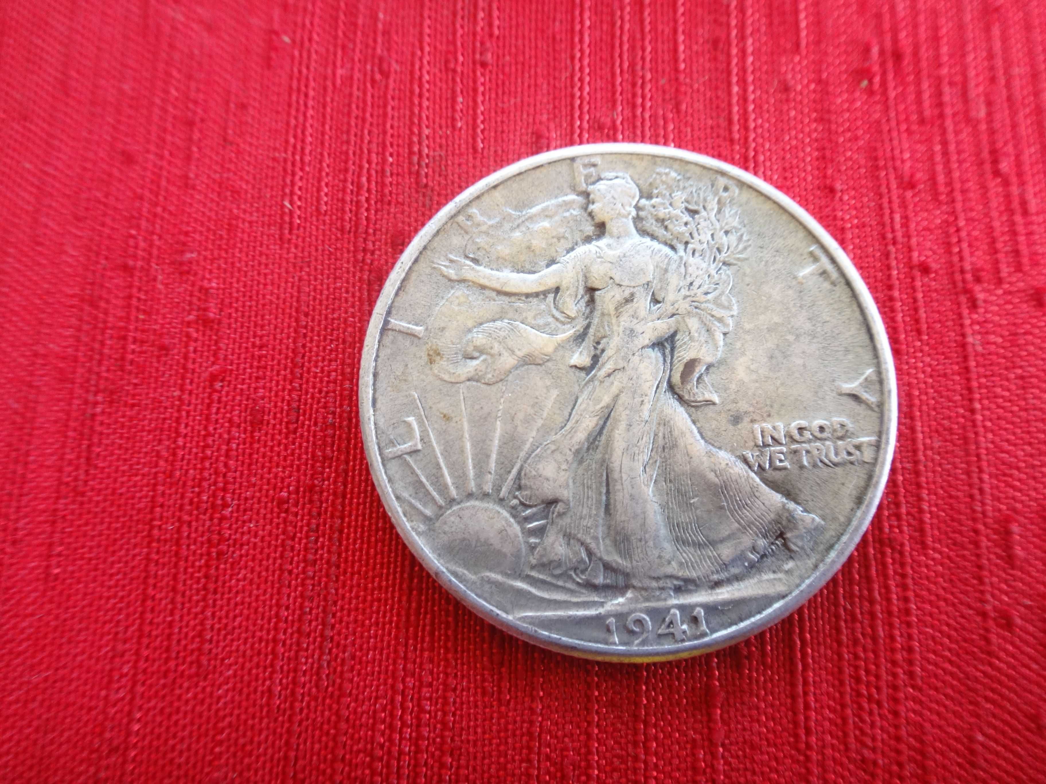 Srebrna moneta   1/2 dolara  USA  1941