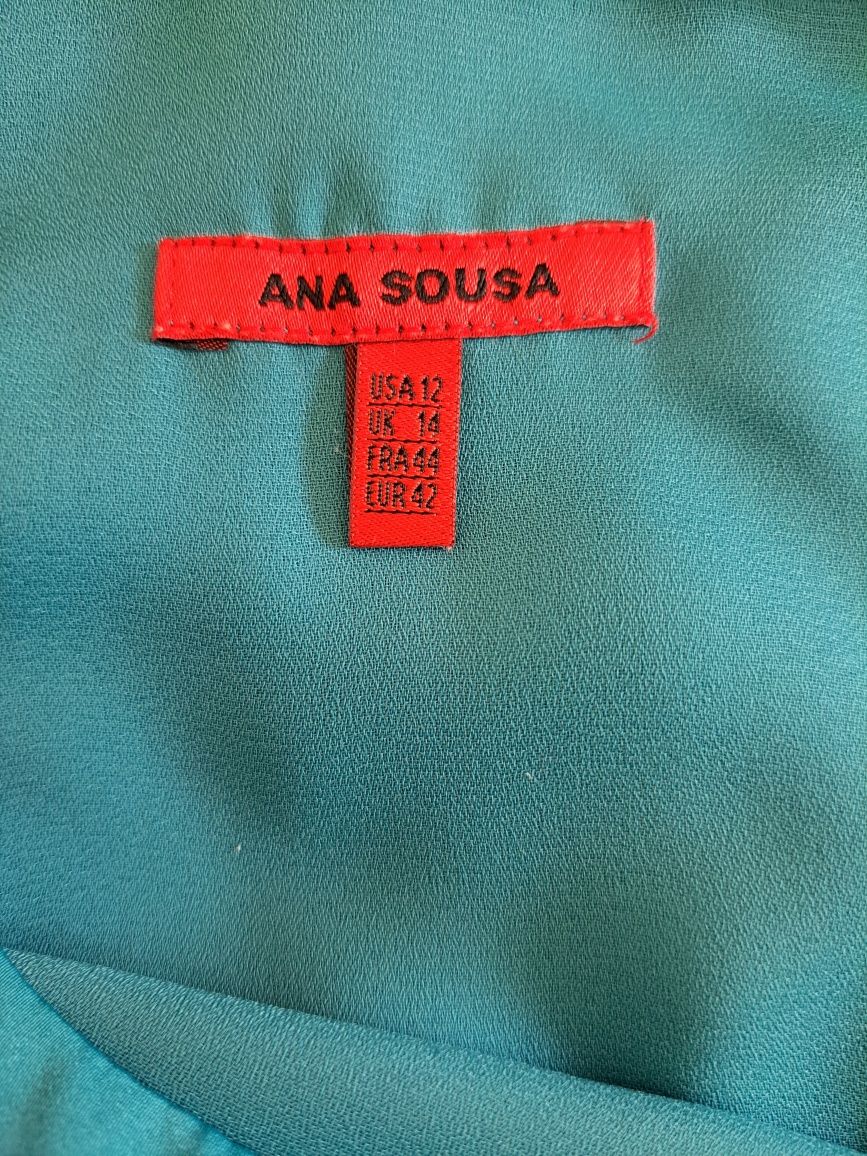 Vestido azul turquesa da Ana Sousa