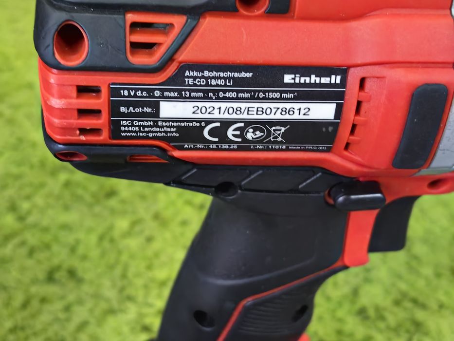 Wiertarko-wkrętarka Einhell TE-CD 18/40 jak nowa Solo pudełko DPD