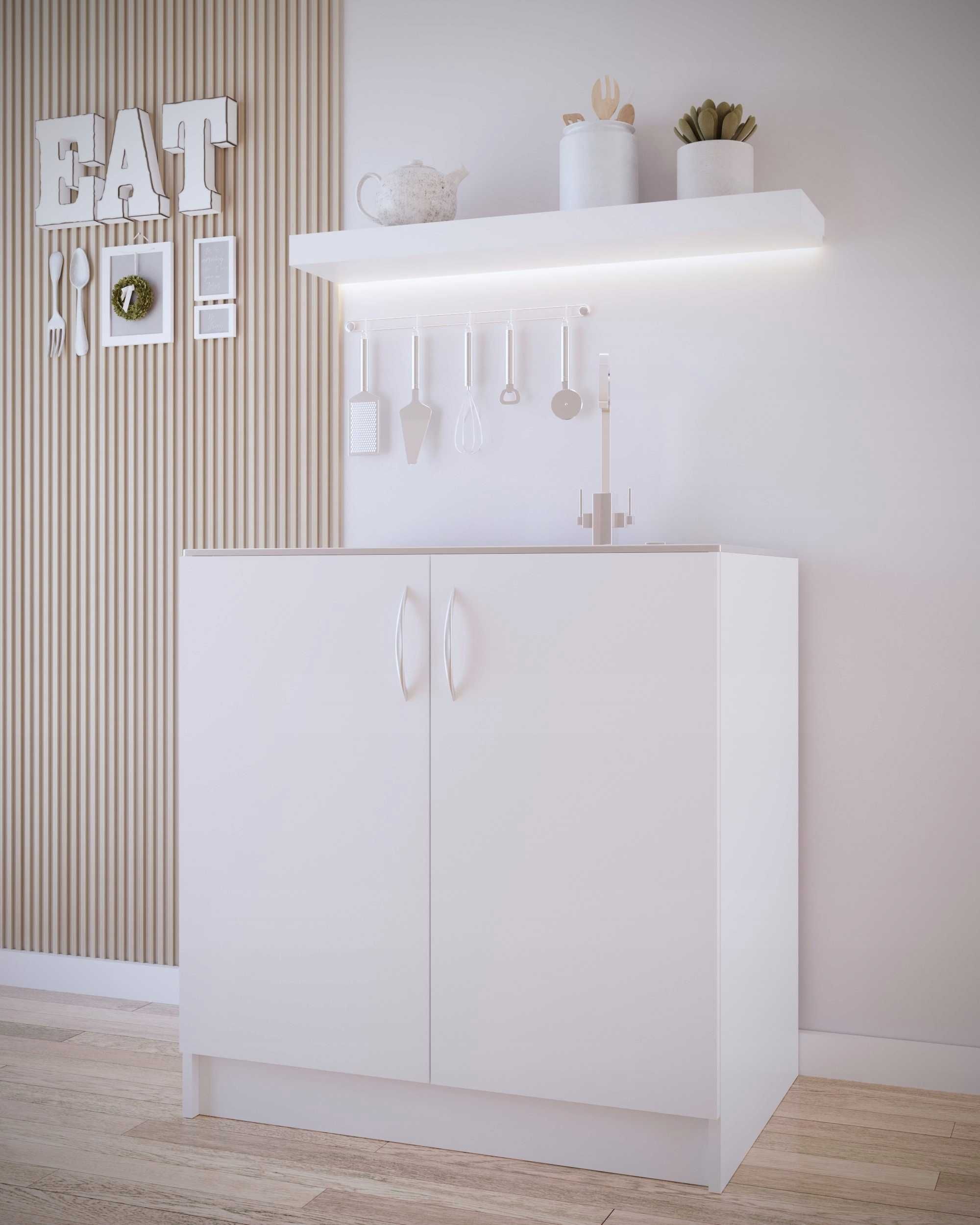 Szafka pod zlew 80 cm olcha/biały mat/dąb sonoma