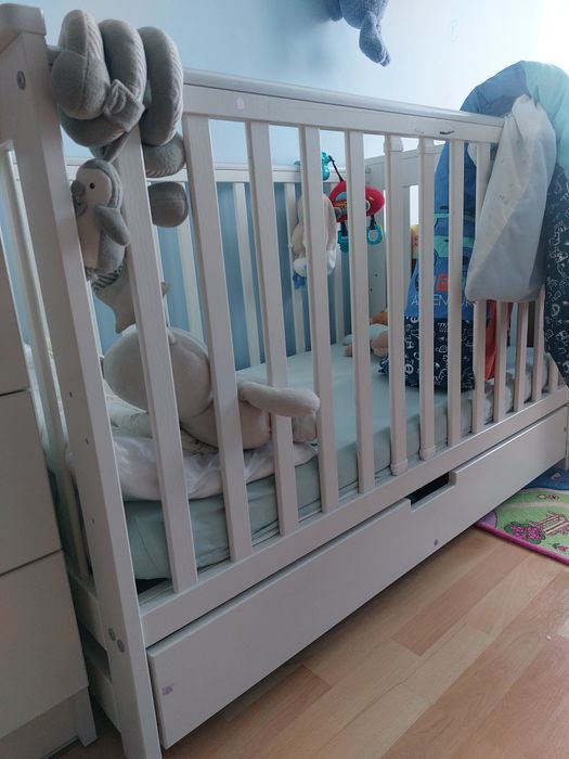 Łóżeczko dziecięce 120x60, cały zestaw, okazja!