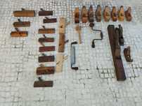 Lote de plainas, garlopa e ferramentas antigas