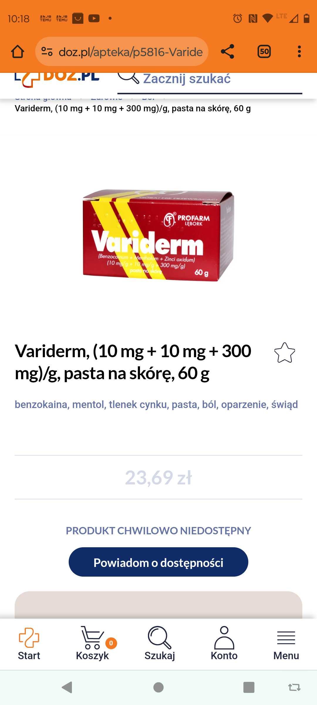 Maść Variderm nowa