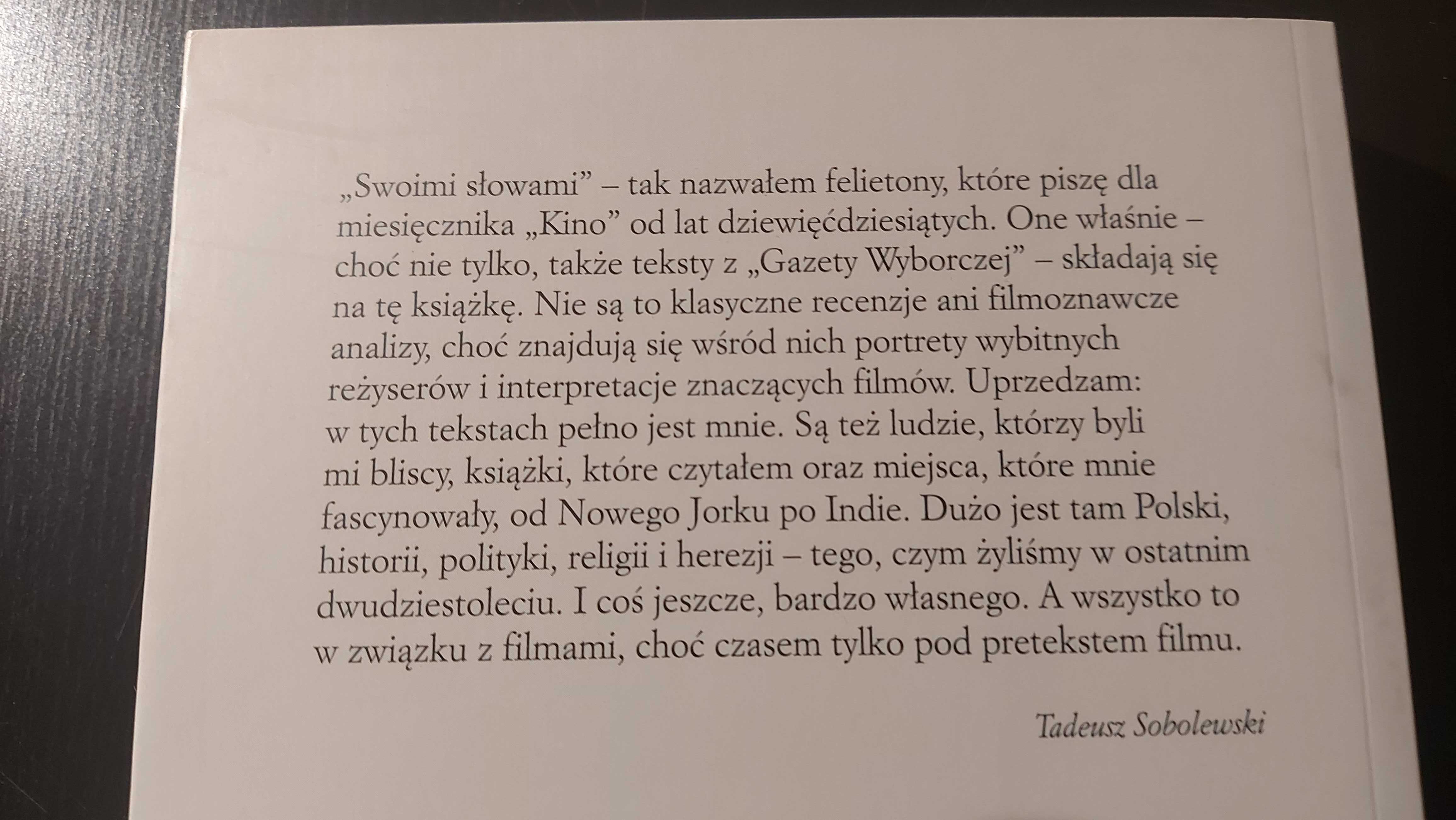 Tadeusz Sobolewski Kino Swoimi Słowami. Nowa