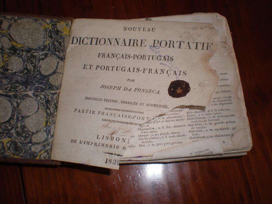 Dictionnaire Français de 1839 Joseph da Fonseca