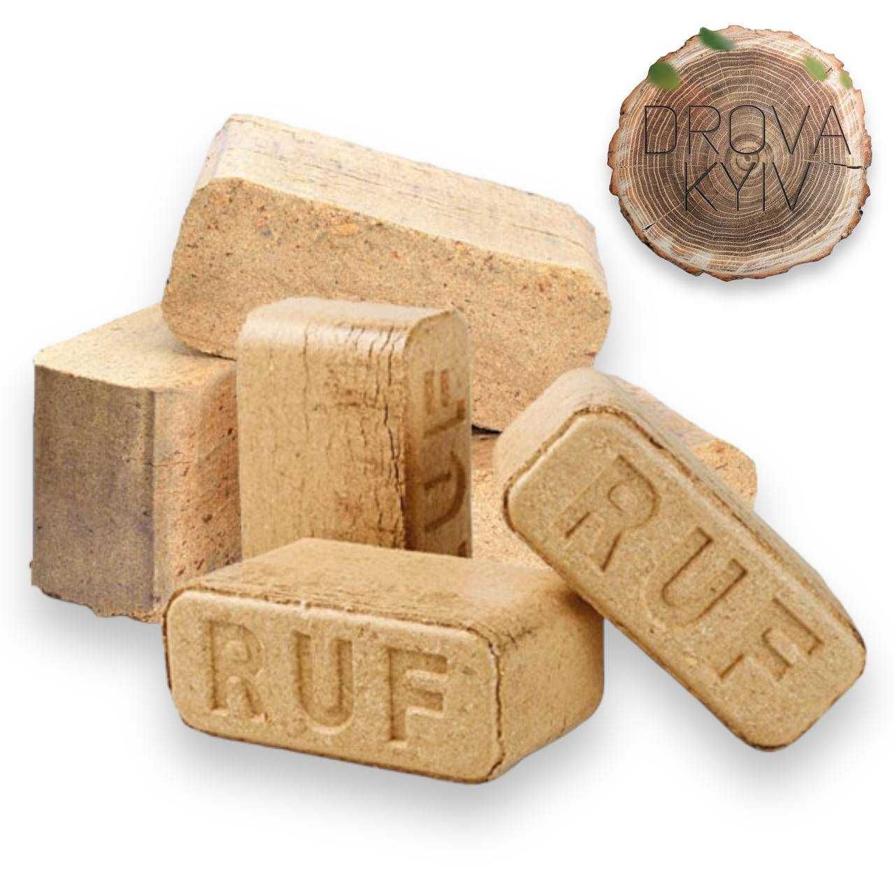Дубовий паливний/топливный брикет d28 для камінів Pini Kay, Руф RUF