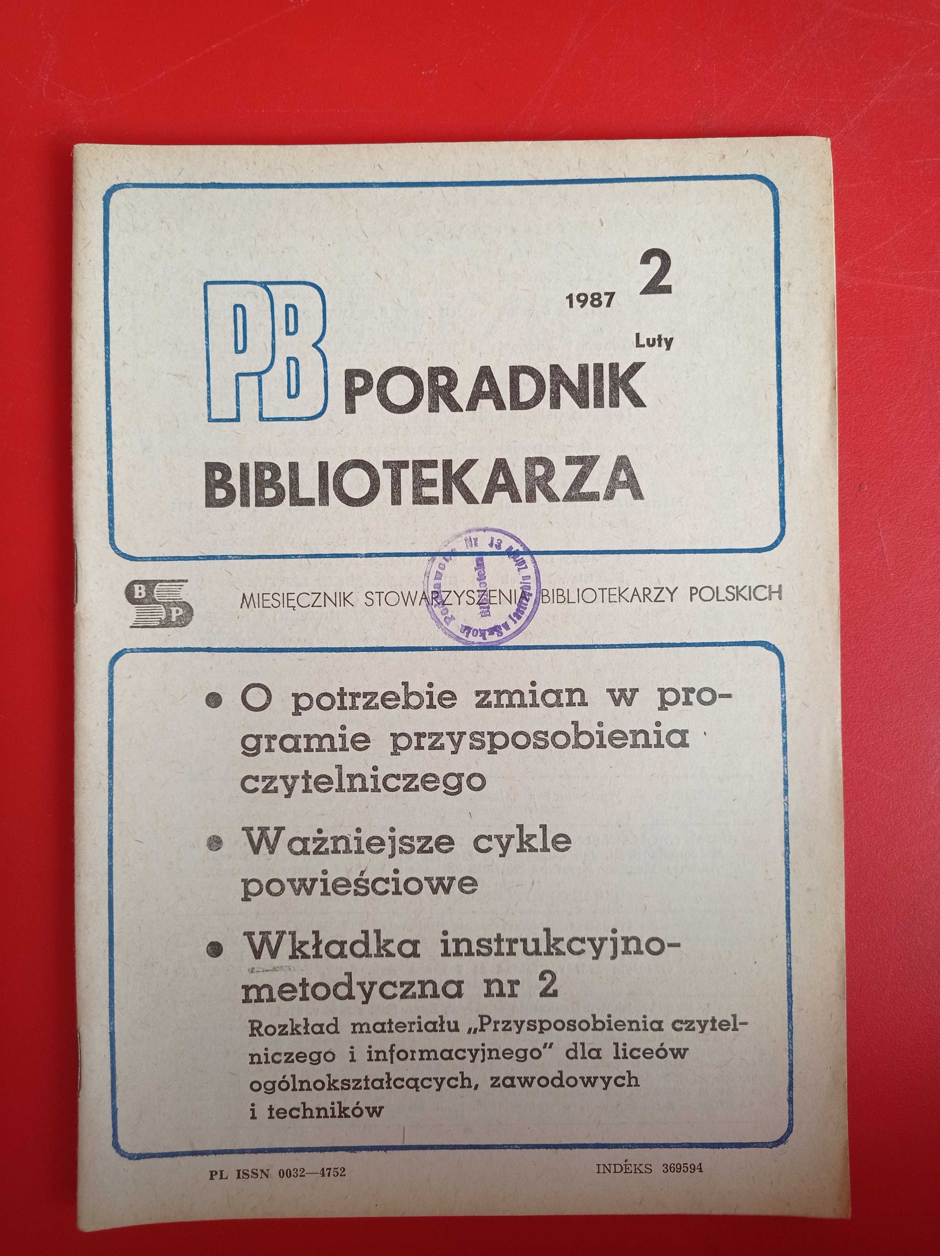 Poradnik Bibliotekarza, nr 2/1987, luty 1987