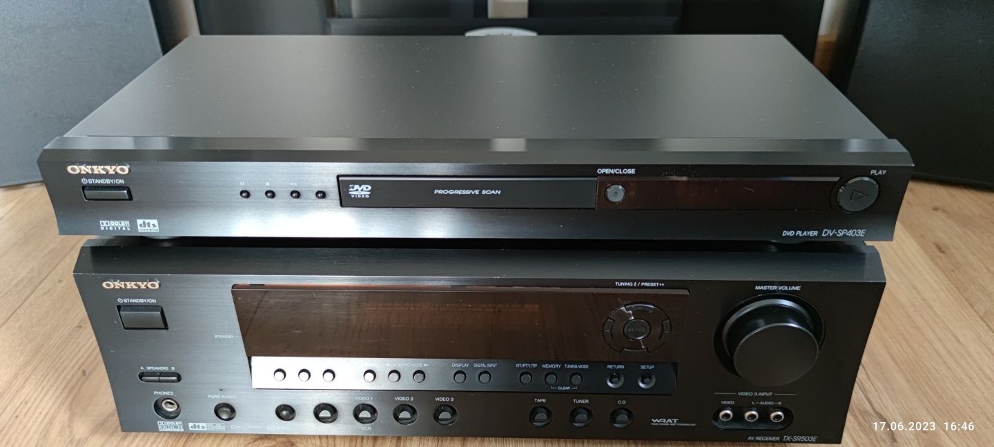 Onkyo TX-SR503E + Odtwarzacz DVD  DV-SP403E + Quadral Quintas 500 5.0