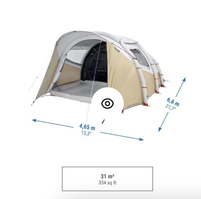 Tenda Insuflável - AIR SECONDS 5.2 F&B - 5 Pessoas - 2 Quartos